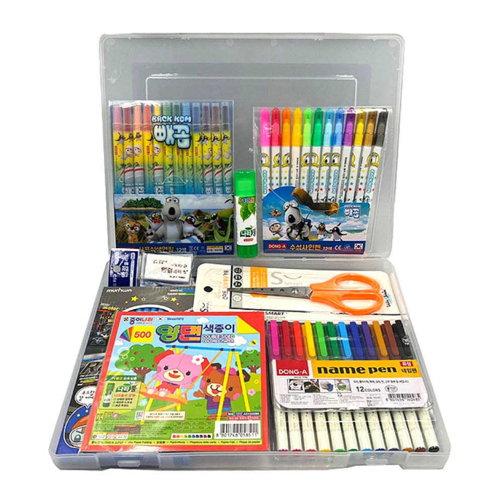 화신문구 동아 9가지 초등학생 문구세트 학용품 선물세트 어린이날 크리스마스 조카선물, 빼곰세트, 1개 19,900원