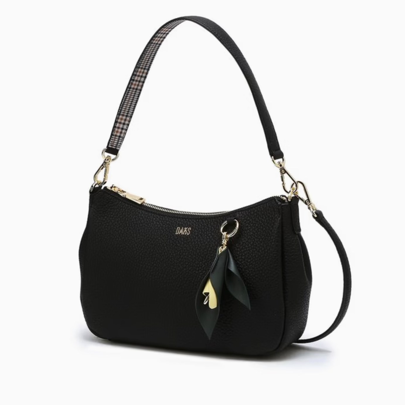 닥스 블랙 플라워 참장식 가죽 숄더백 342,800원