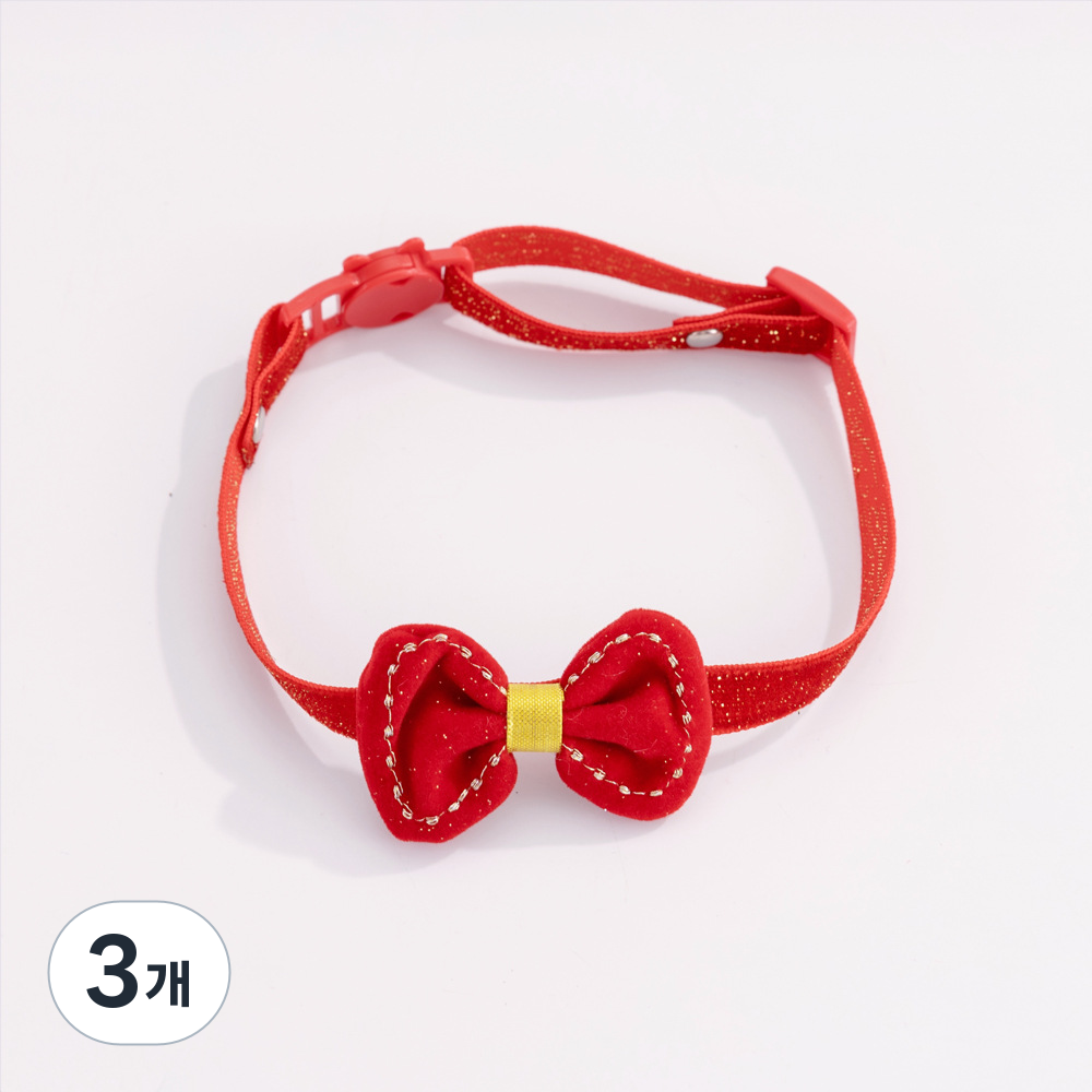 데일리테일 고양이 목걸이 장식 강아지 겸용, 3개, 나비 넥타이 16,680원