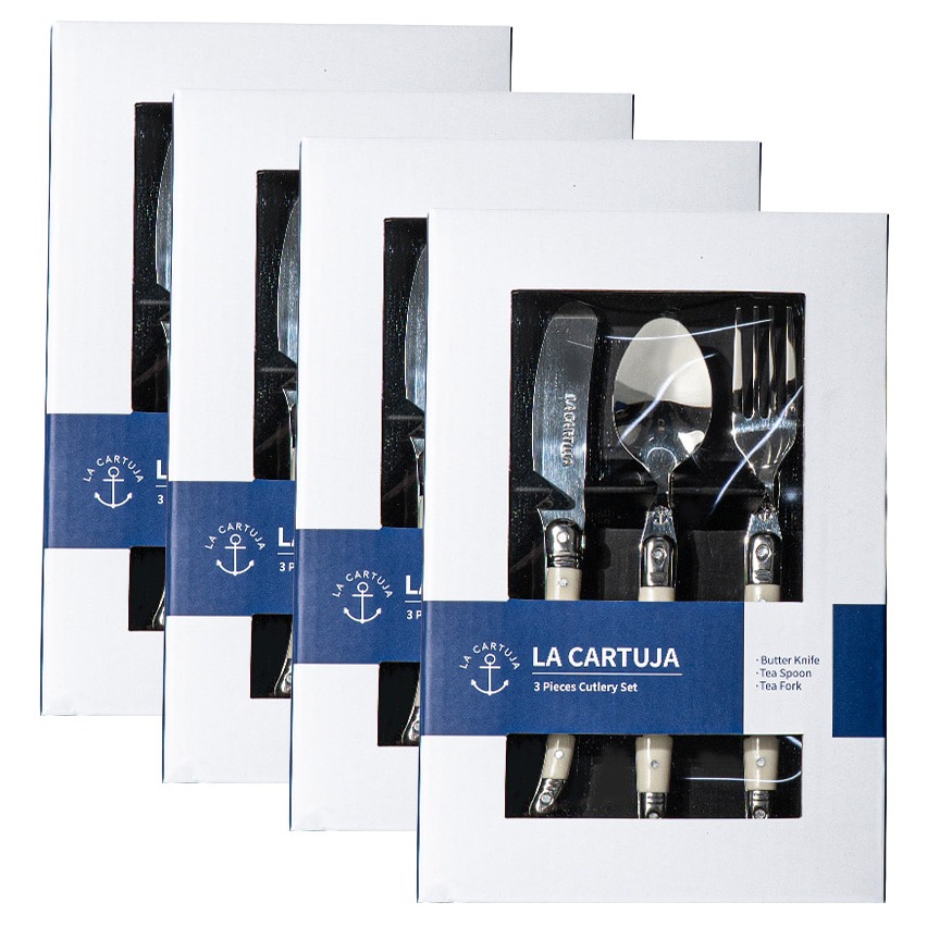 까르투하 오로 라귀올 디저트 커트러리 3종 선물세트 아이보리 60,400원