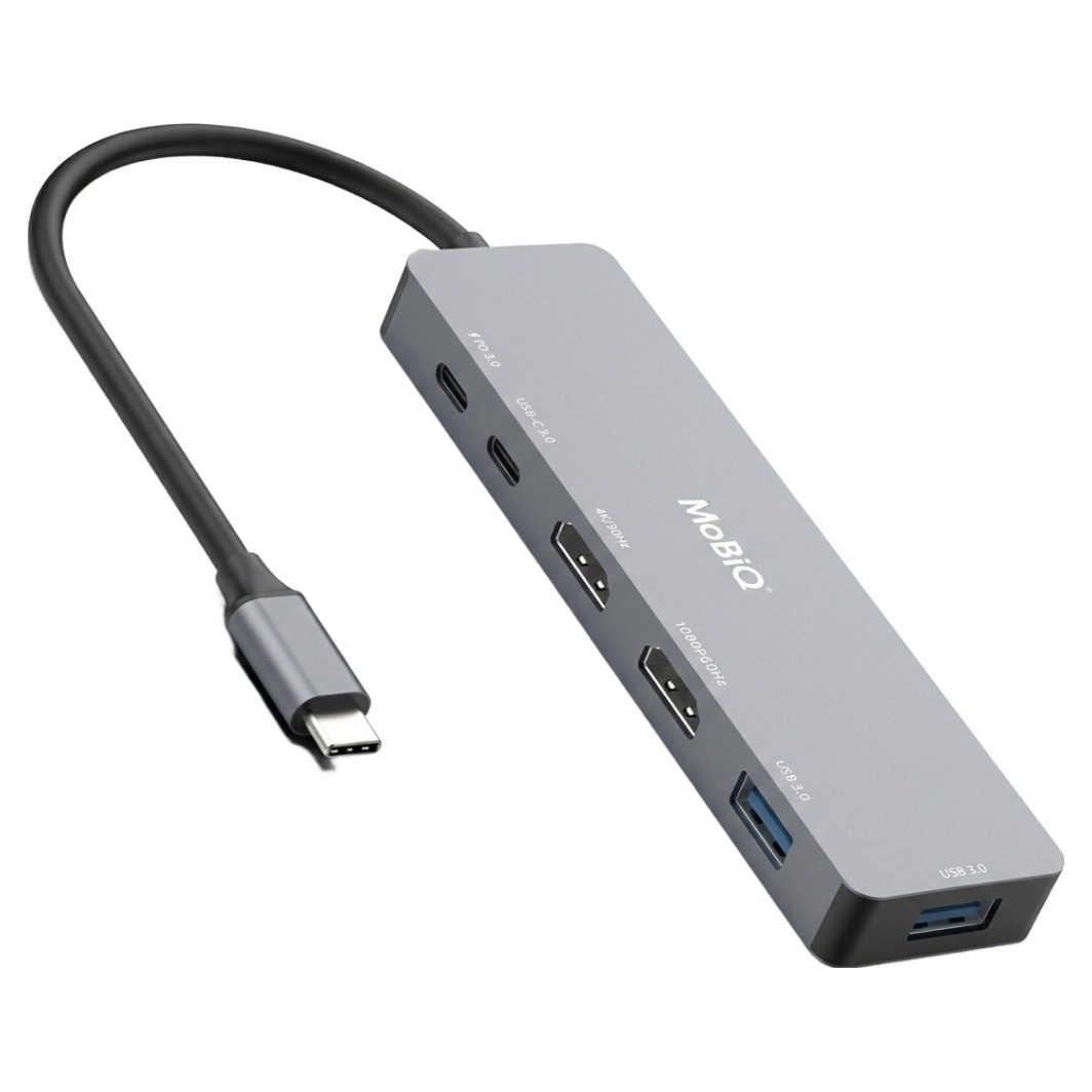 모비큐 C타입 6포트 맥북 HDMI 듀얼 모니터 4K USB 5G 100W PD 멀티 허브 EM-62HP 35,800원