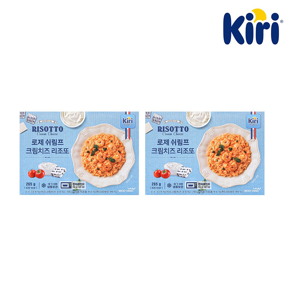 끼리 로제 쉬림프 크림치즈 리조또 2개, 2개, 265g 15,200원