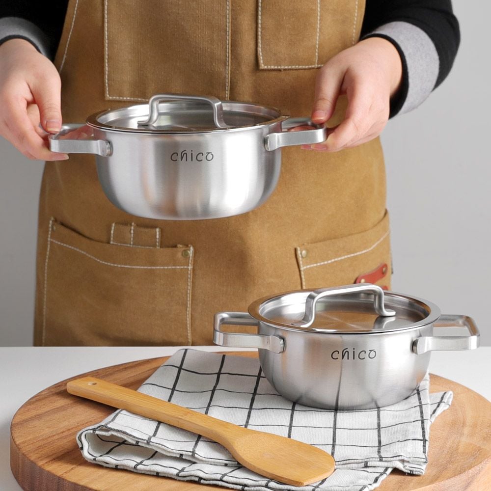 키친아트 치코 IH 인덕션 양수 스텐 라면냄비 미니 14cm 45,790원