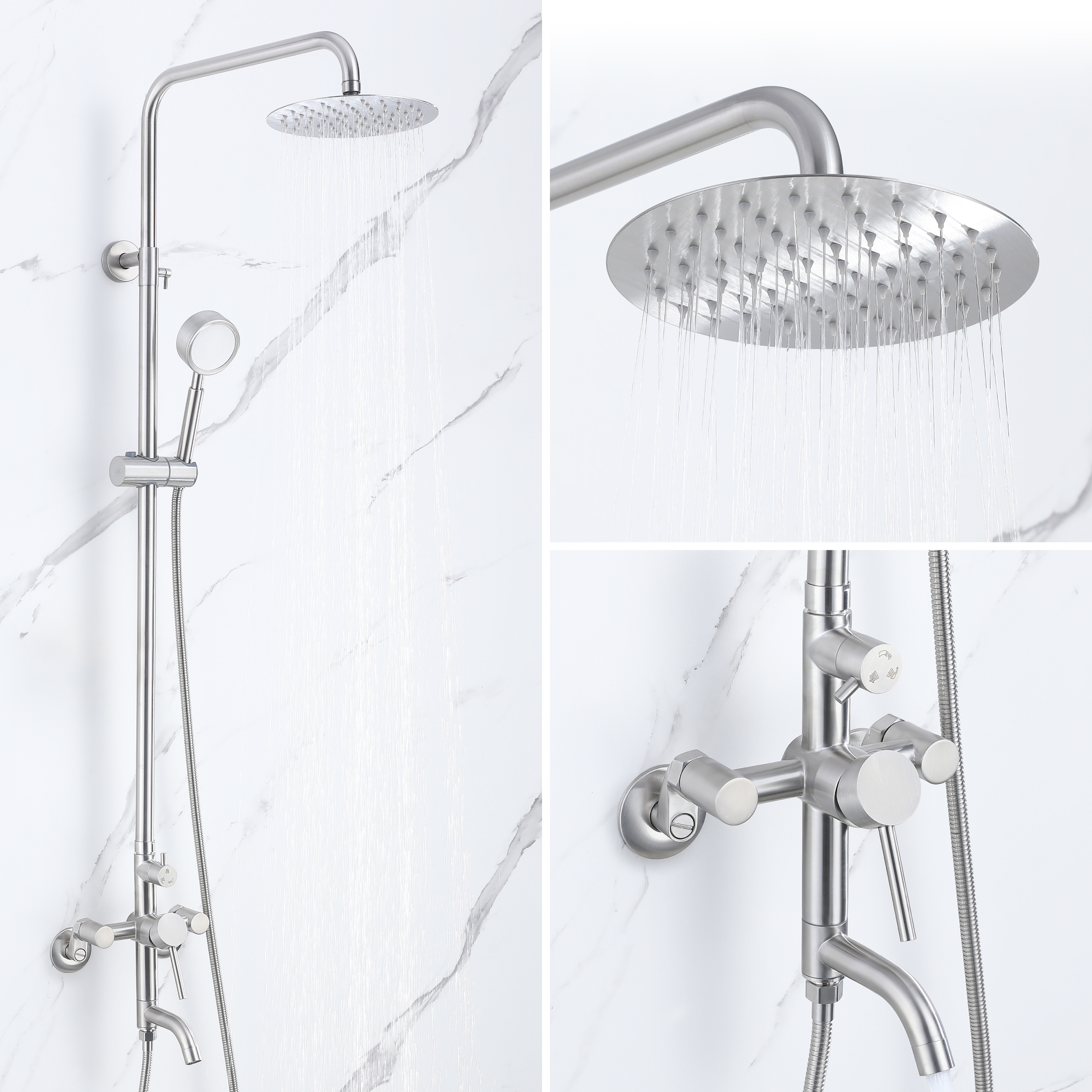 준앤코 SRS 스테인리스 해바라기 샤워기 세트 샤워수전 88,800원