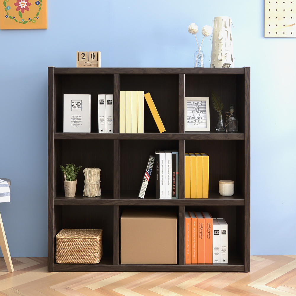 가로형 전면 낮은 3단 책장 1200 오픈 수납장 책꽂이, 월넛 53,900원