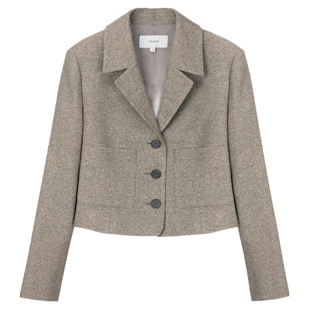 온앤온 여성용 아웃 포켓 미니멀 크롭 자켓 164,920원