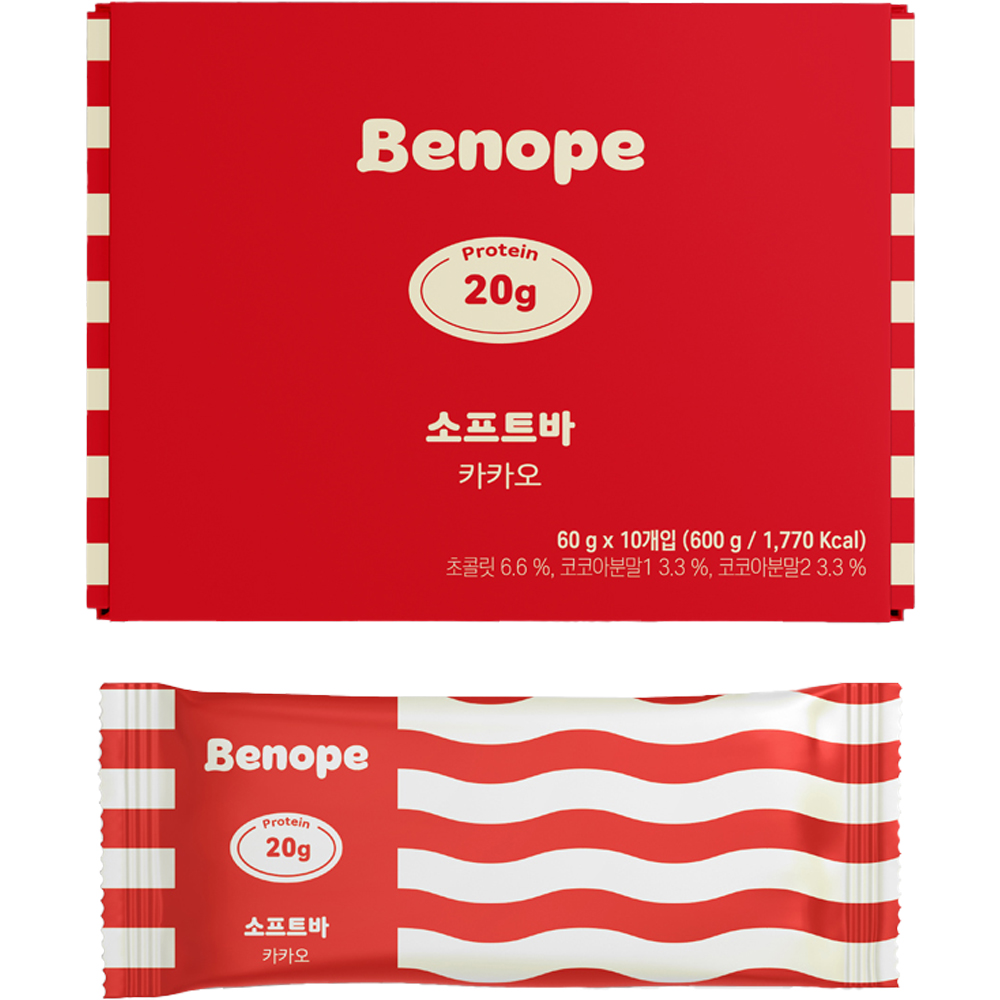 베노프 소프트바 프로틴바 카카오 10p, 600g, 1개 22,990원