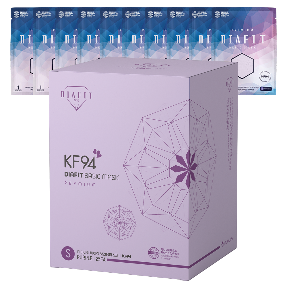 내추럴키스 다이아핏 KF94 국내생산 새부리형 개별포장 소형 10,900원