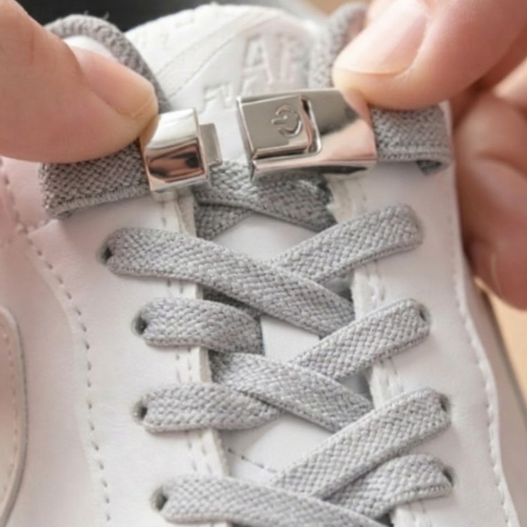 핑크웨일 매듭없는 버튼형 신발끈 운동화 고탄력 고무줄 5,500원