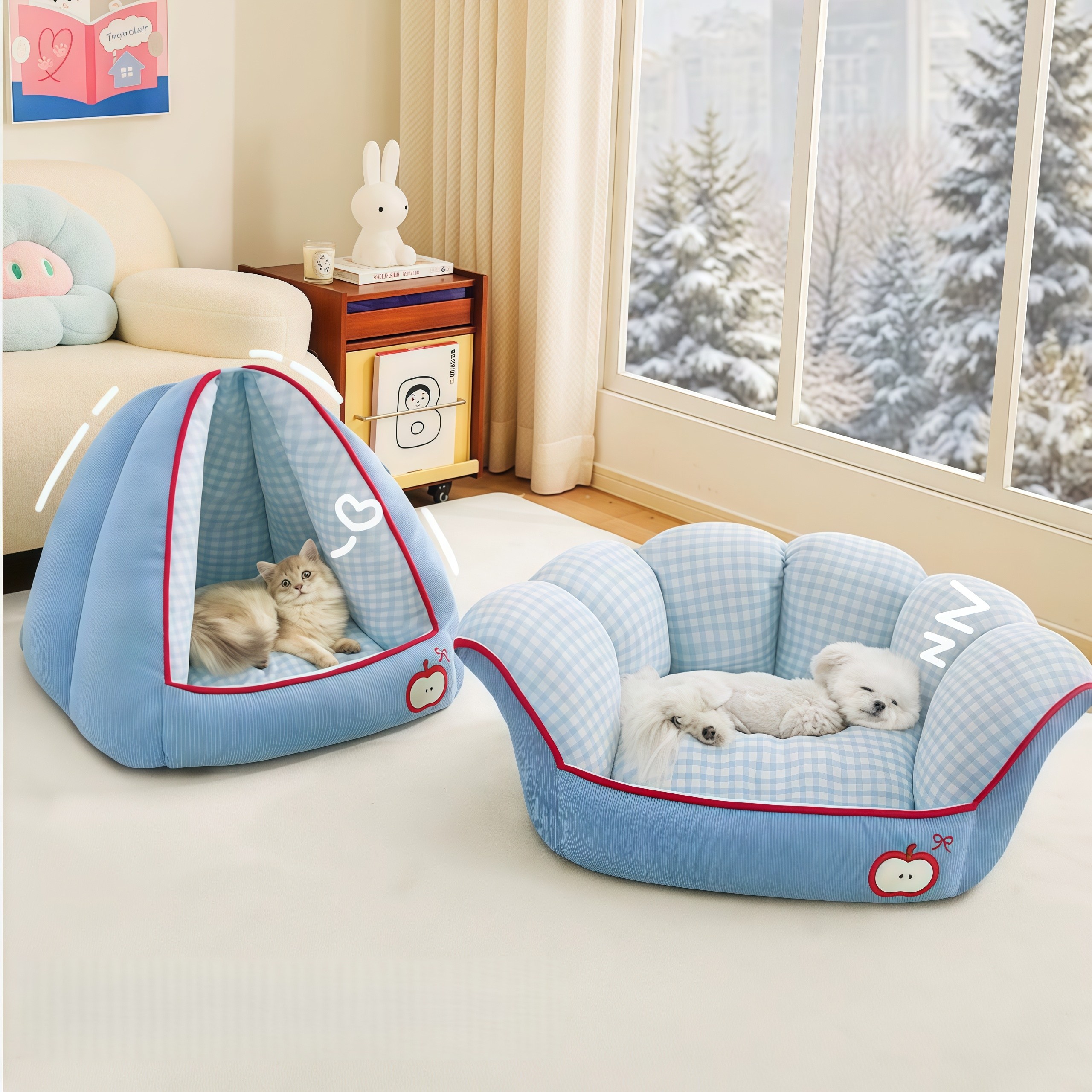 Arsjuo 숨숨집 반려동물 겨울용 애완 쿠션하우스 보온 안전감 펫 매트 두꺼운 소파 31,070원