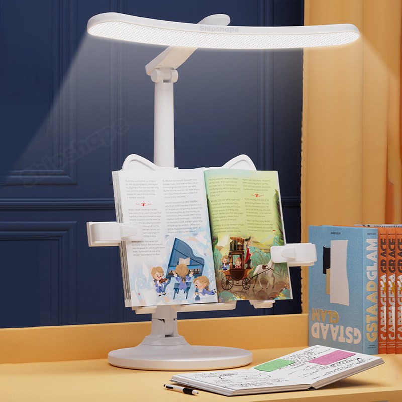Shipshape LED 학생 학습등 탁상 조명 스탠드 + 독서 고정 브래킷 차단 블루라이트 보호 포함 밝기 조절 가능 학생 책상 조명 10,900원