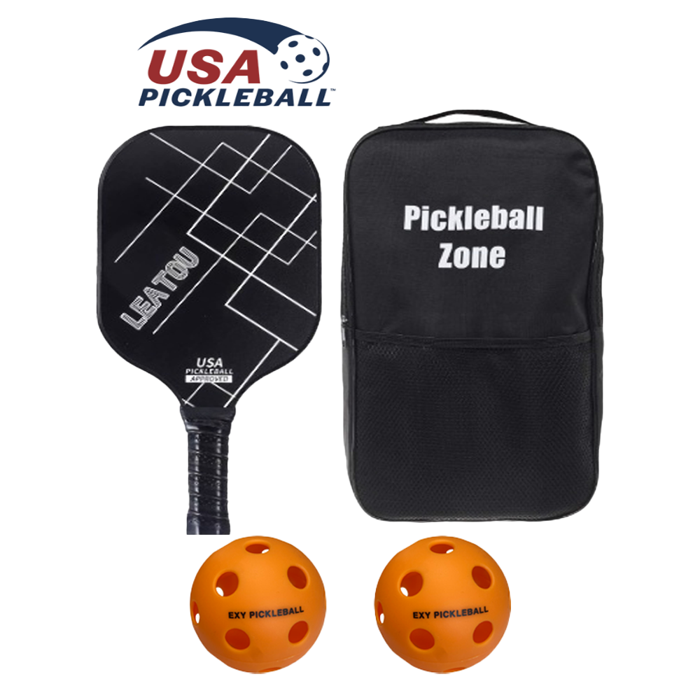 LT01세트 USAPA인증 피클볼 패들 라켓, 블랙, 1세트 25,900원