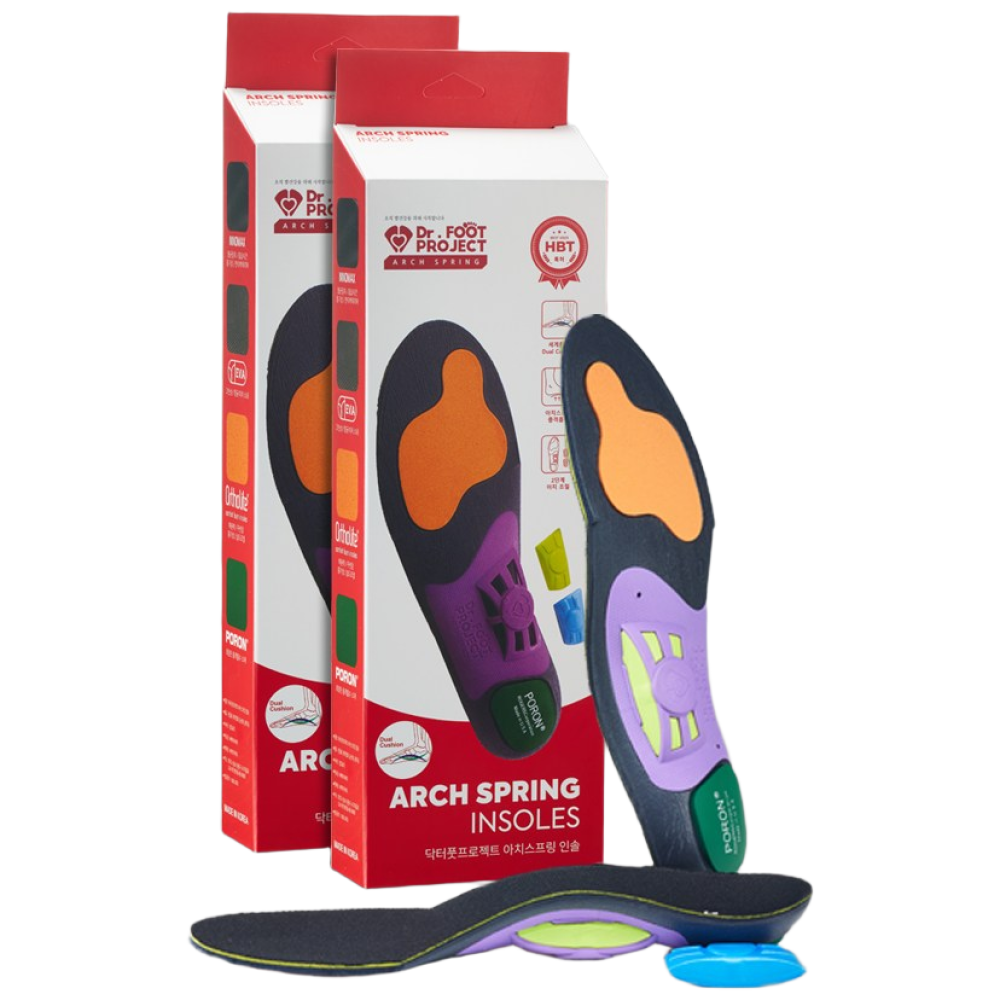 족저근막 발바닥 통증 인솔닥터풋프로젝트 아치스프링 인솔 기능성 아치 깔창, 2개 108,000원