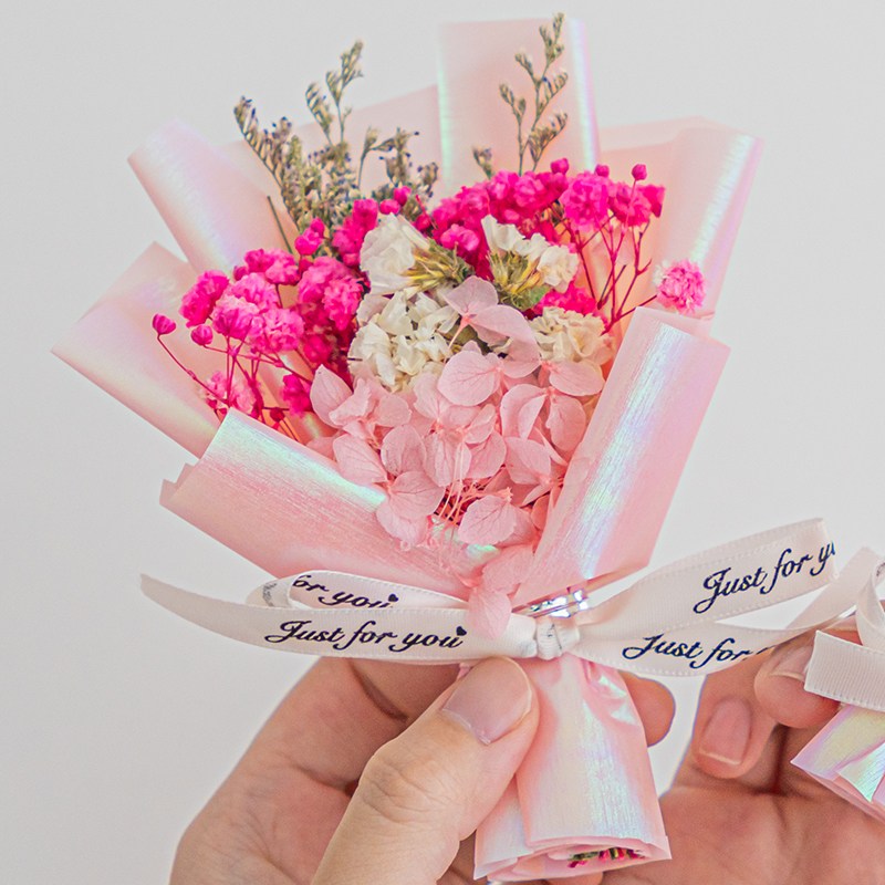 화예원 프리저브드 드라이플라워 조화 미니꽃다발 답례품 납골당 부착식 9,800원