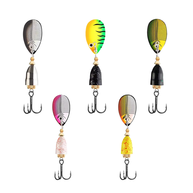 Hqzoomee꺽지 스피너 세트 낚시 스푼 회전 블레이드 쏘가리 송어 산천어 24,930원