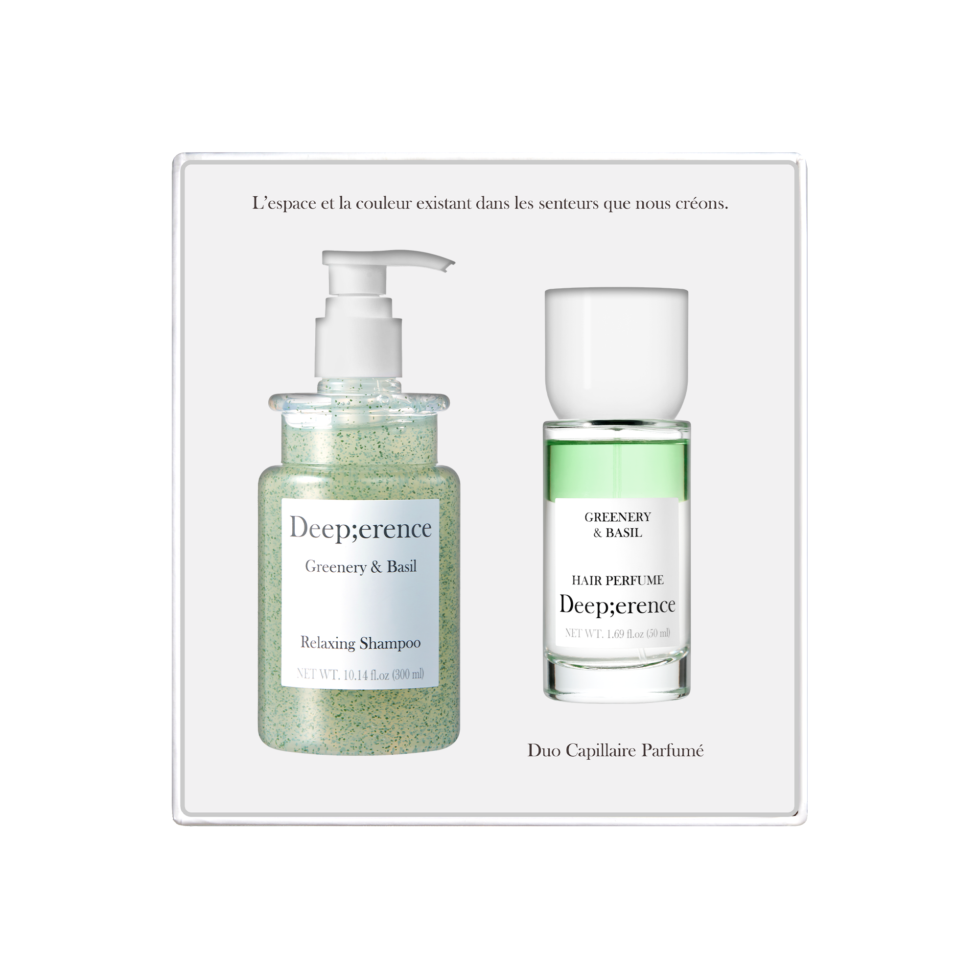 딥퍼랑스 손상모 헤어 듀오 세트 퍼퓸 샴푸 + 헤어 미스트 [릴렉싱 그리너리&바질] 43,900원