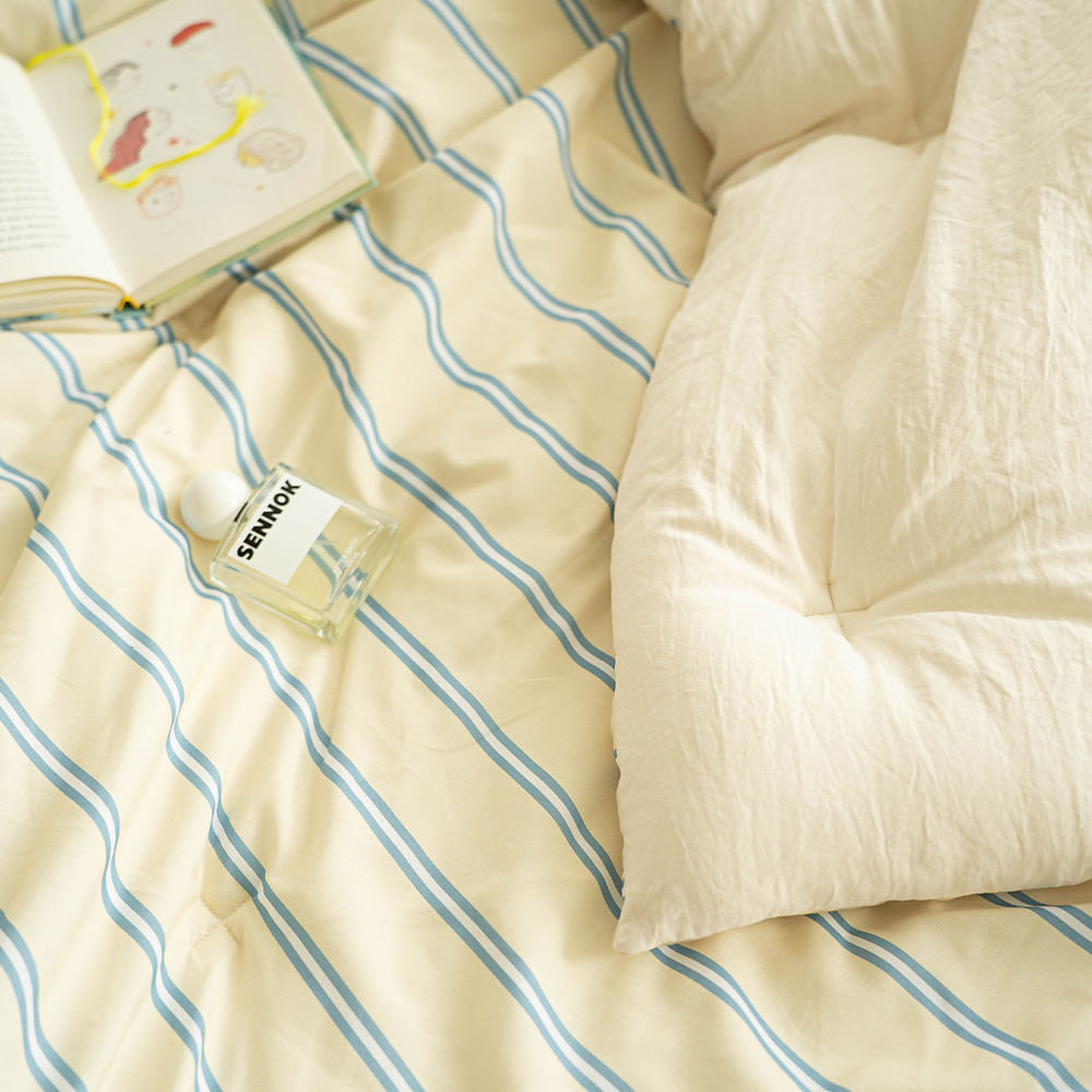 아토앤알로 올데이 스트라이프 옥수수솜 차렵이불 33,690원