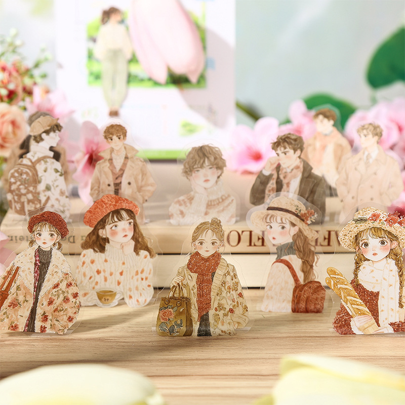 올리브파티 로맨틱봄날 시리즈 감성 빈티지 인물 소녀 다꾸 스티커 30p 세트 10,900원