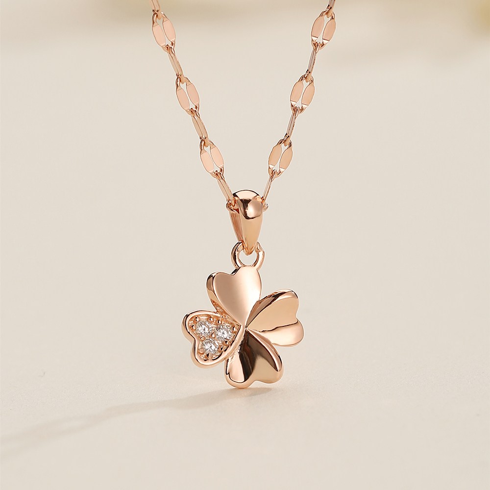 TQueen 18K 도금 클로버컷 심플 데일리 목걸이 49,500원