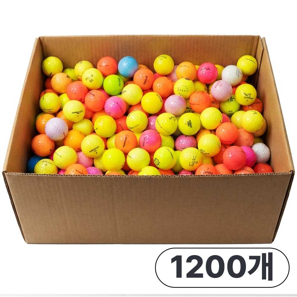 [2+1] 그린피플 초특가 혼합브랜드 대용량 연습장용 로스트볼 1200개 (400개X3박스) 가성비 연습장 교체용 보충용, 1세트, 컬러혼합 235,000원