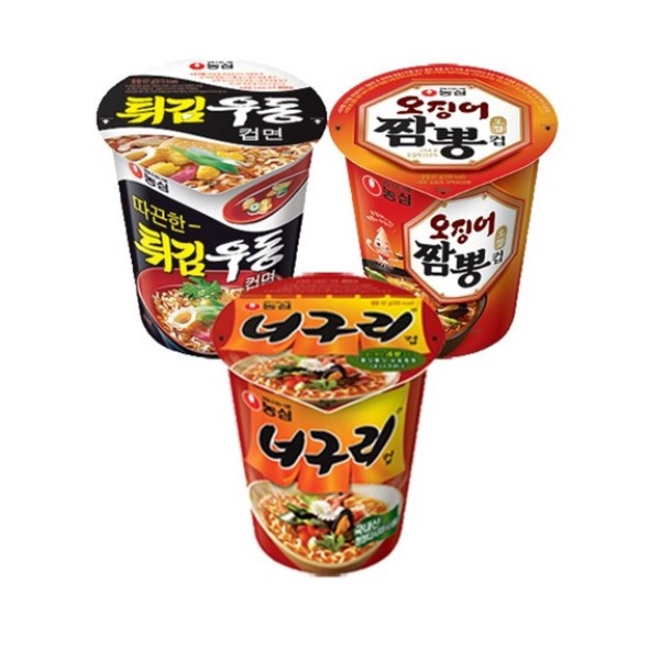 농심 튀김우동+오징어짬뽕+너구리 소컵 6입 3종세트 16,890원