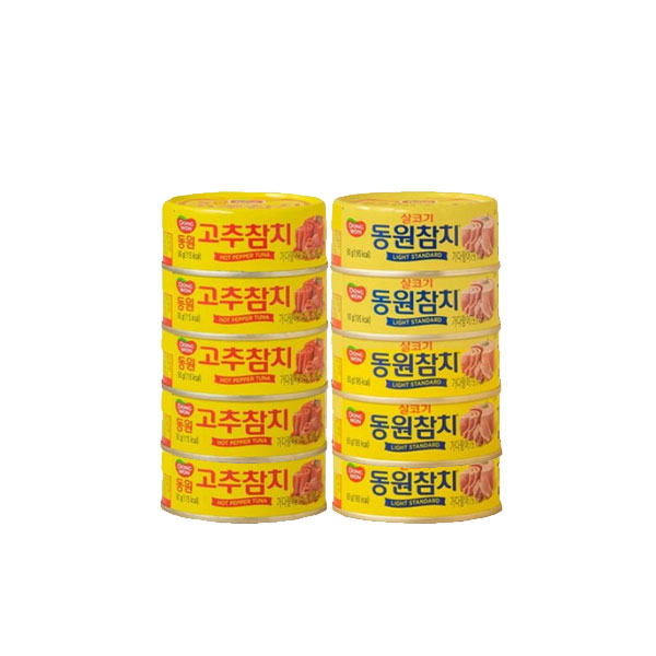 동원 고추참치90g 5개 + 살코기참치90g 5개 18,100원