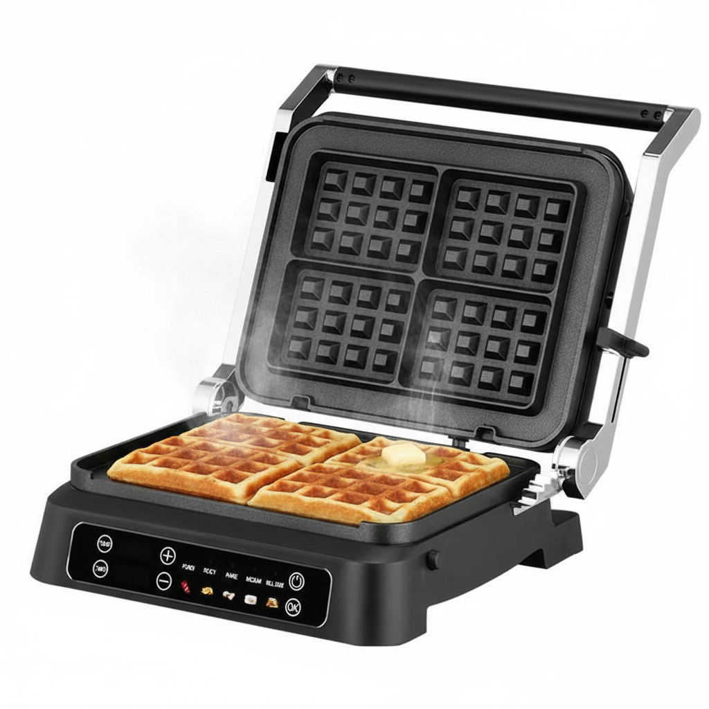 [ 2000W 고출력 ] 미친요리속도 와플기계 골든그릴 와플메이커 그릴플레이트+와플플레이트 2IN1 타이머 가정용 업소용 전기 와플기계 샌드위치 메이커 에그와플, 단일상품 125,000원