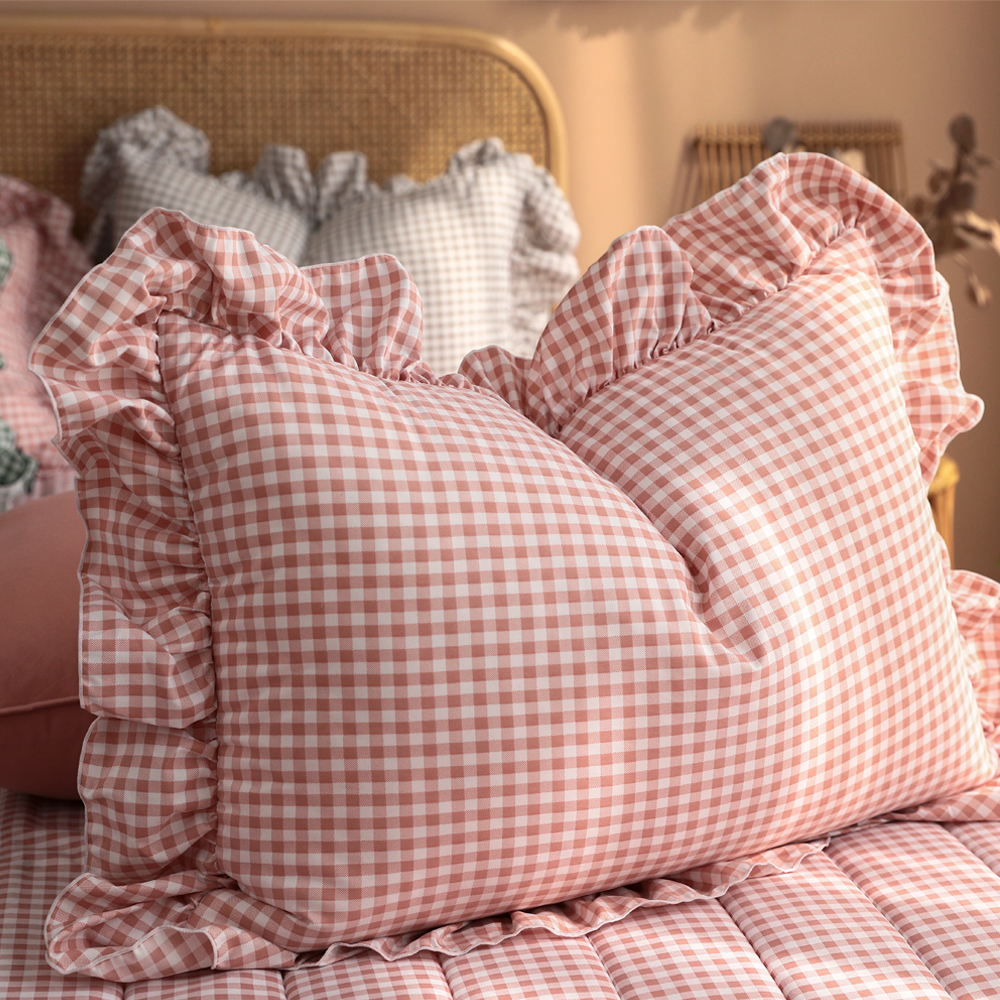 헬로우슬립 먼지없는 체크데이 프릴 베개커버 11,000원