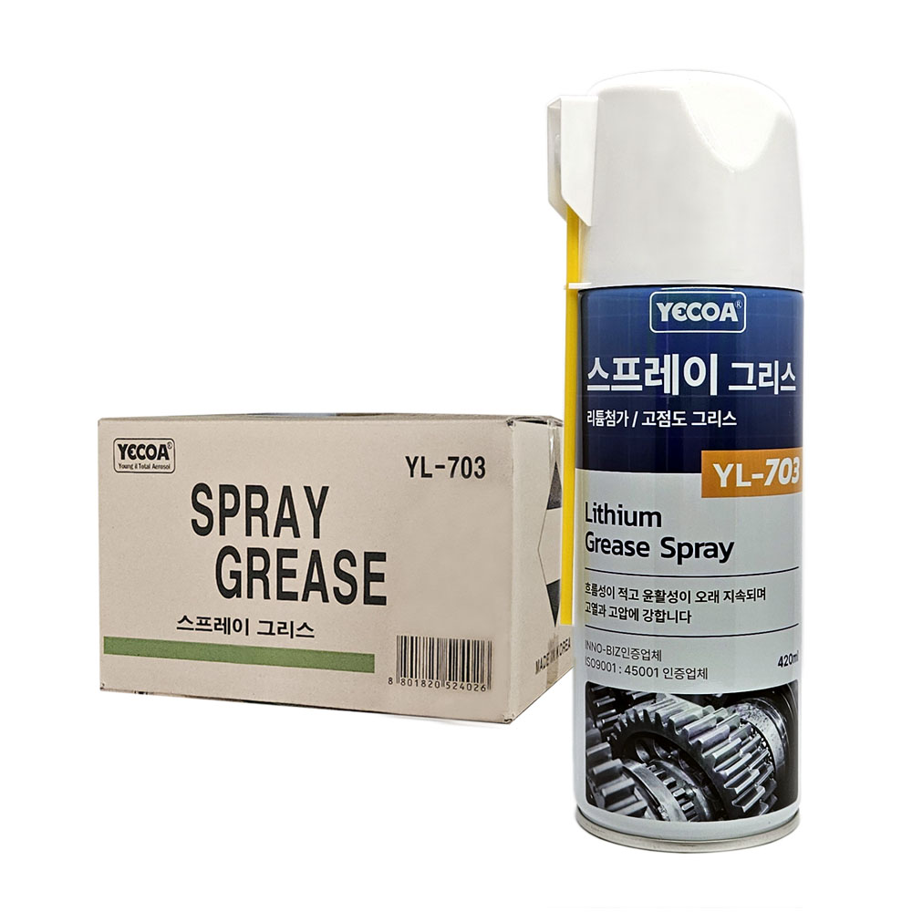 영일 스프레이 그리스 420ml 윤활 그리스 스프레이 (자동차/공구용), 20개, 420ml 44,490원