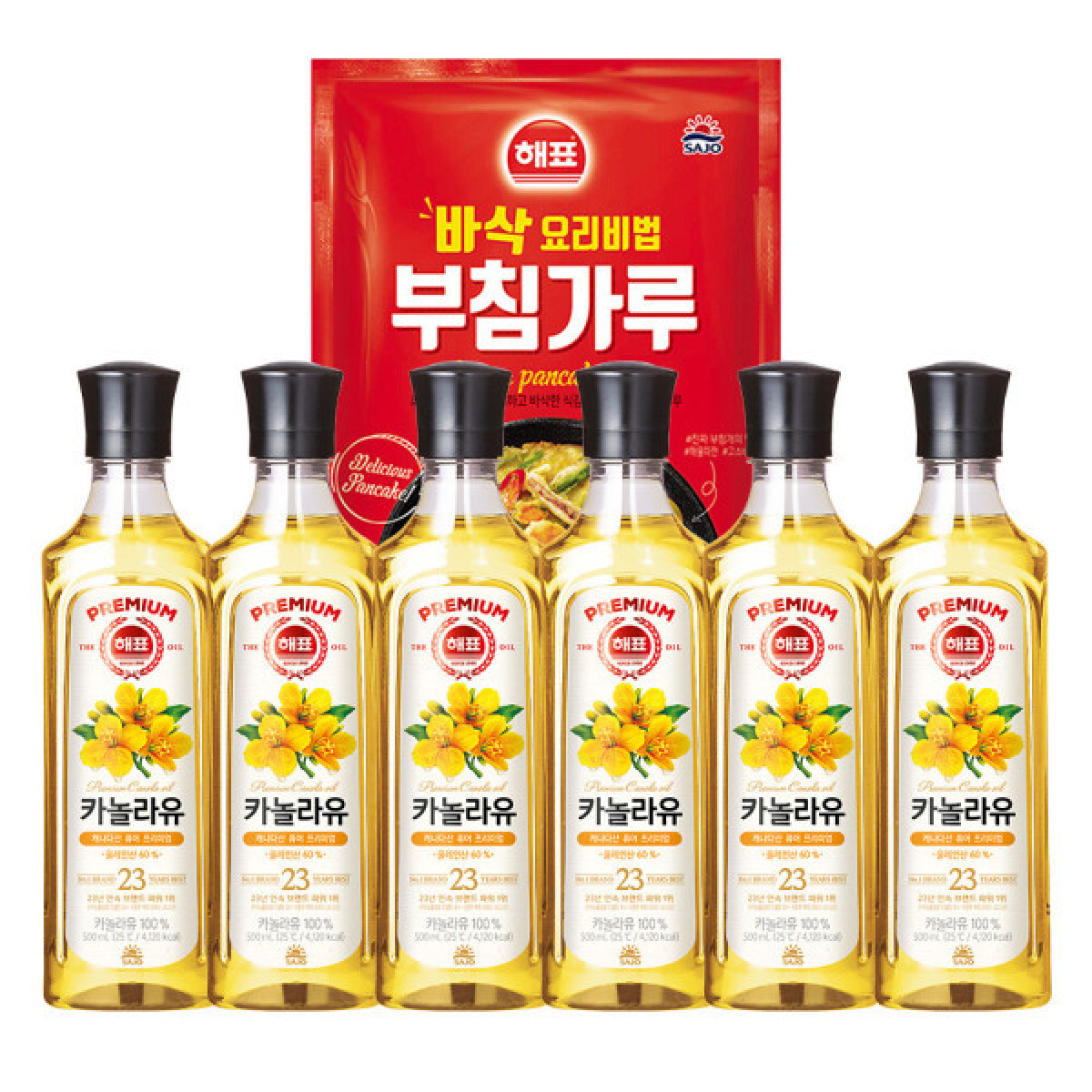 사조해표 카놀라유 +부침가루 43,700원