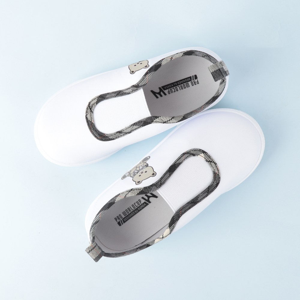 PWX키즈 체크 곰돌이 실내화 20,900원