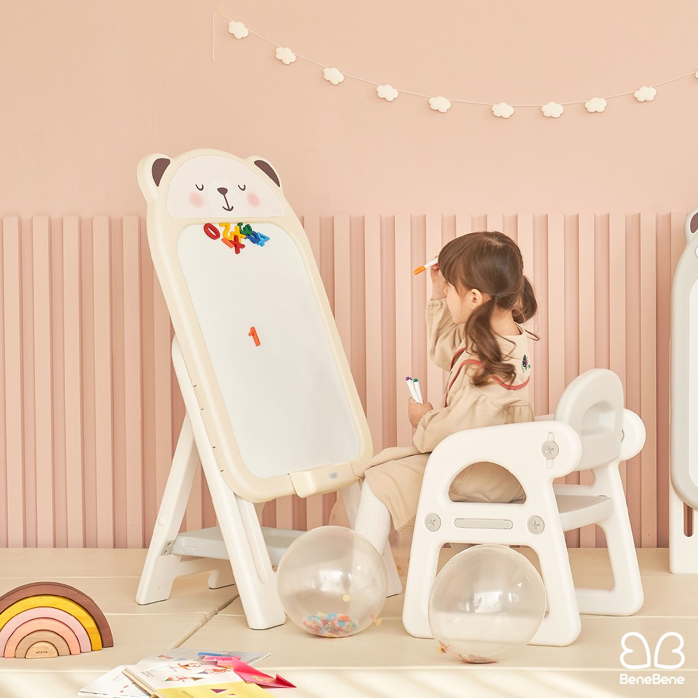 베네베네 러블리 유아 아기 자석보드 자석칠판 높낮이조절 화이트보드 의자 세트 75,800원