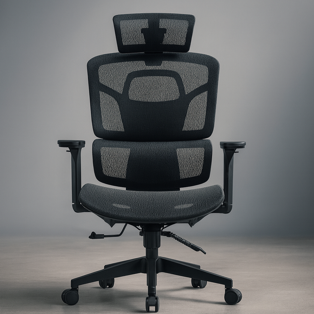 [바른설계] 에어핏체어 시원하고 허리편한 풀메쉬 컴퓨터의자, 블랙 279,000원