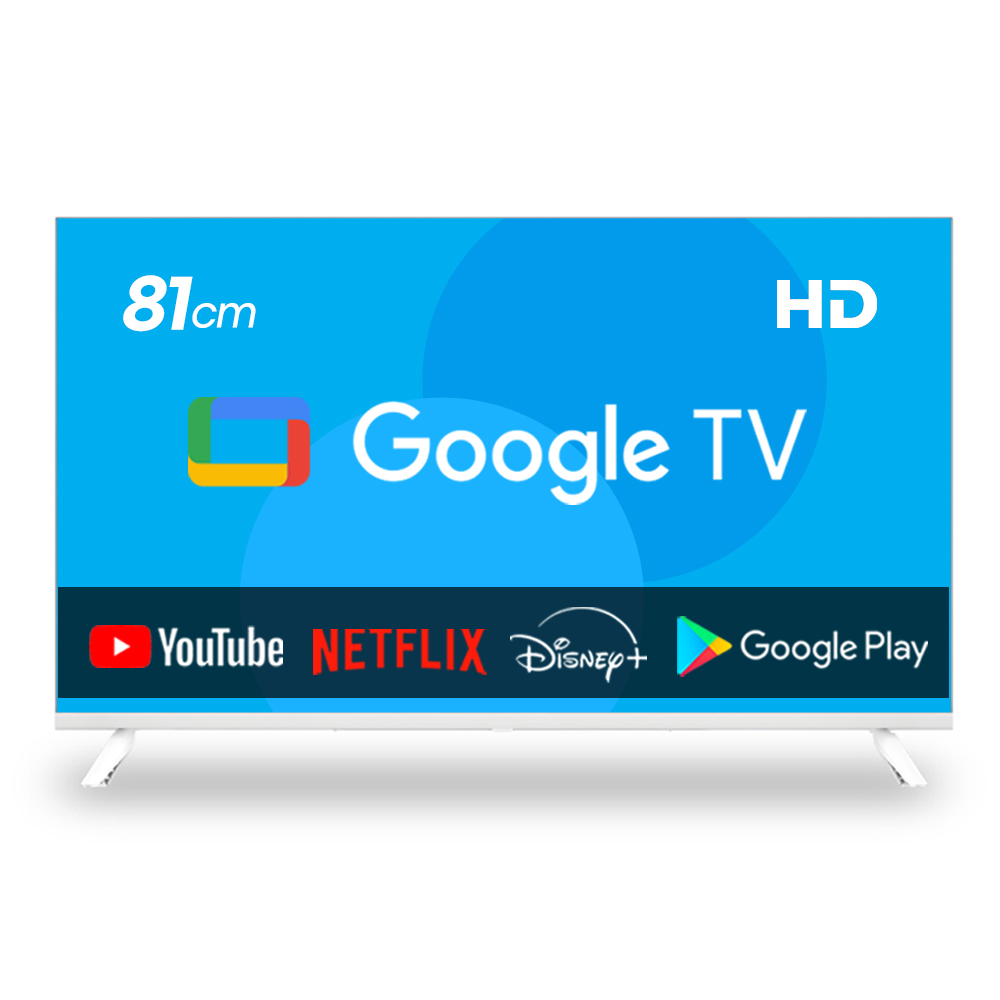 이브이 32인치 81cm HD 스마트 구글TV 화이트 LG패널 에너지효율 1등급, 81cm, 32인치 HD 구글TV 화이트, 스탠드형, 고객직접설치, 현재가 155,000원