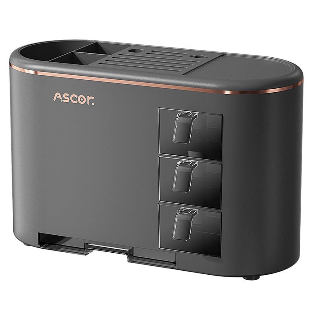 다모샵 물빠짐 통풍 칼꽂이 수저통 조미료 보관함, 1개, 그레이 14,900원