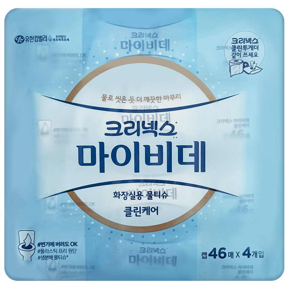 마이비데 화장실용 물티슈, 110g, 46매입, 4개 10,680원