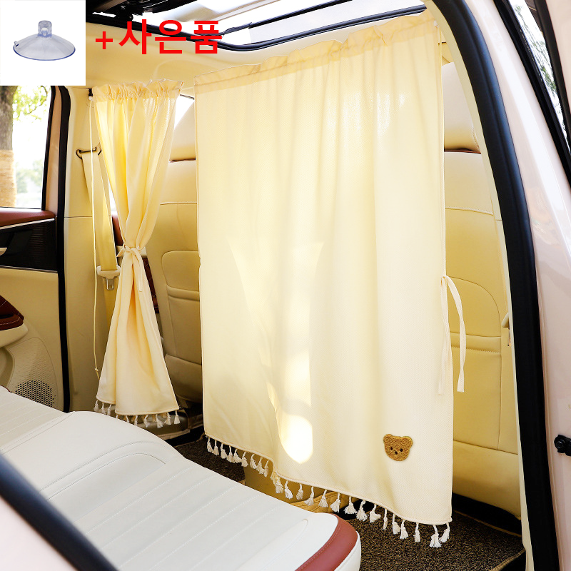 더알파/차박커튼 차량용 햇빛가리개 대형+큐방간편설치 / 전차종+트렁크 설치가능 / 아이보리, 자수디자인 17,900원