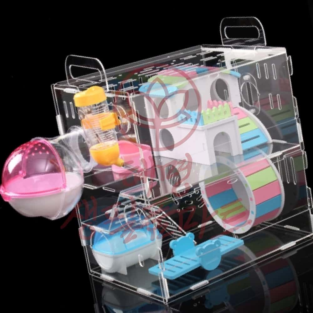 아크릴 햄스터 케이지 풀세트 2층 쳇바퀴집 62,760원