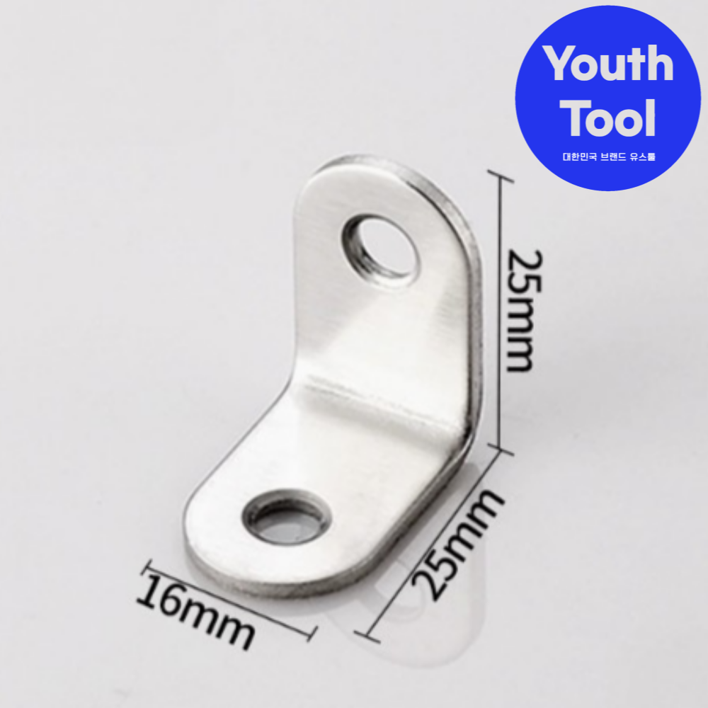 YOUTH TOOL 스텐 스테인리스 코너 ㄱ자 꺽쇠 자브라켓 각철 나사포함, 30개 11,400원