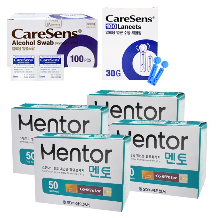 에스디 스탠다드 멘토 혈당시험지 200매 + 침/솜100 87,320원