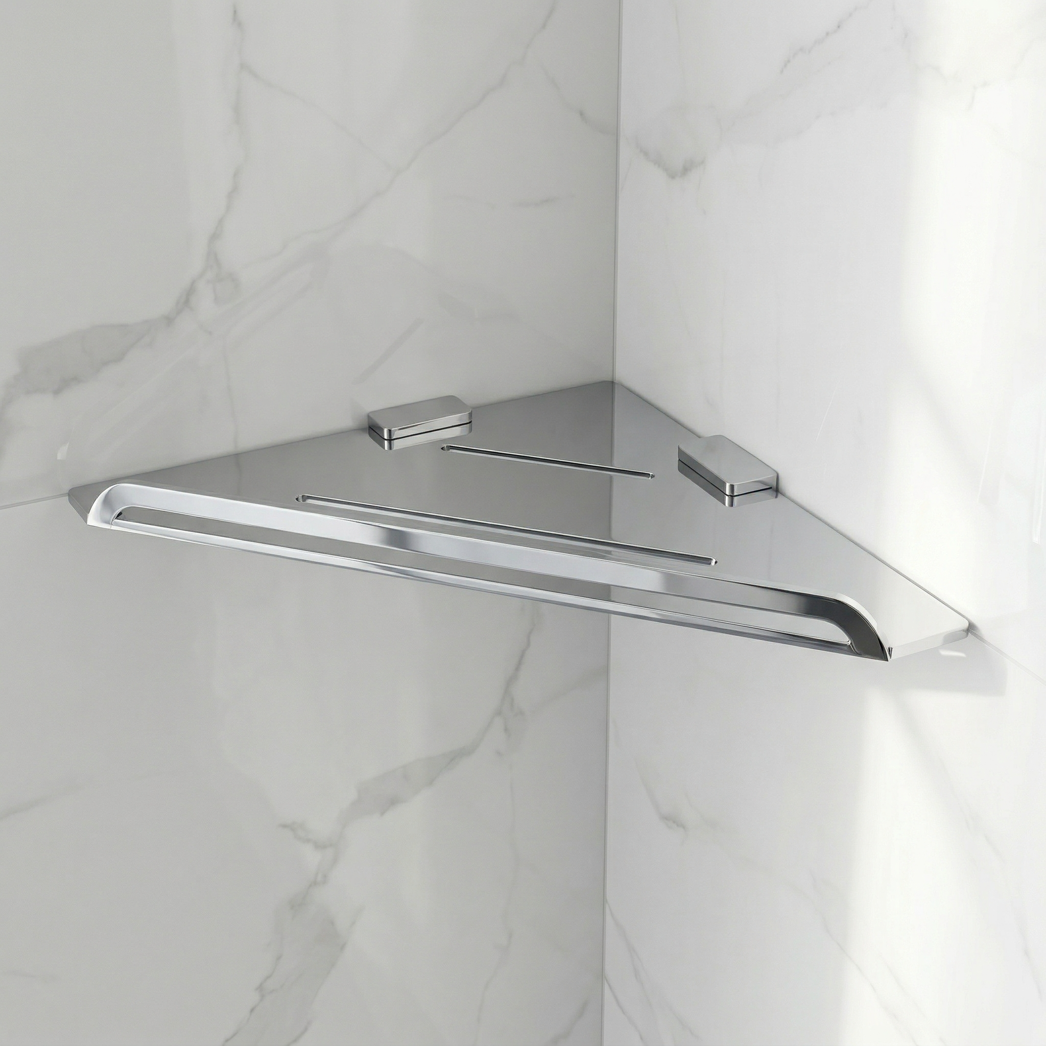 LUNOVA 스테인리스 304 고급 화장실 욕실 코너선반 욕실정리대, 1박스, 크롬 30,000원