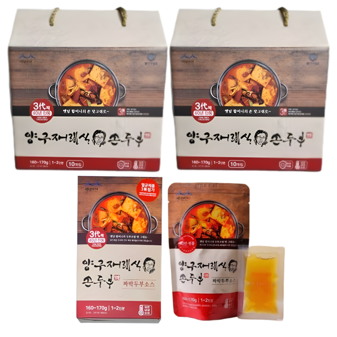 백년가게 40년전통 3대가마솥두부 들기름 두부조림 짜박두부 양념장 10개세트 선물용 92,770원