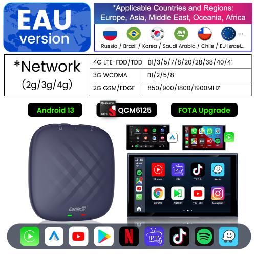 무선 카플레이 동글 Carlinkit Android 13 Carplay Ai Box 8GB 128GB QCM6125 191,600원