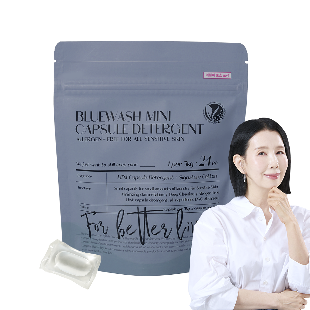 블루워시 피부장벽 보호 비건 미니 캡슐 세탁세제 시그니처 코튼향 11,400원