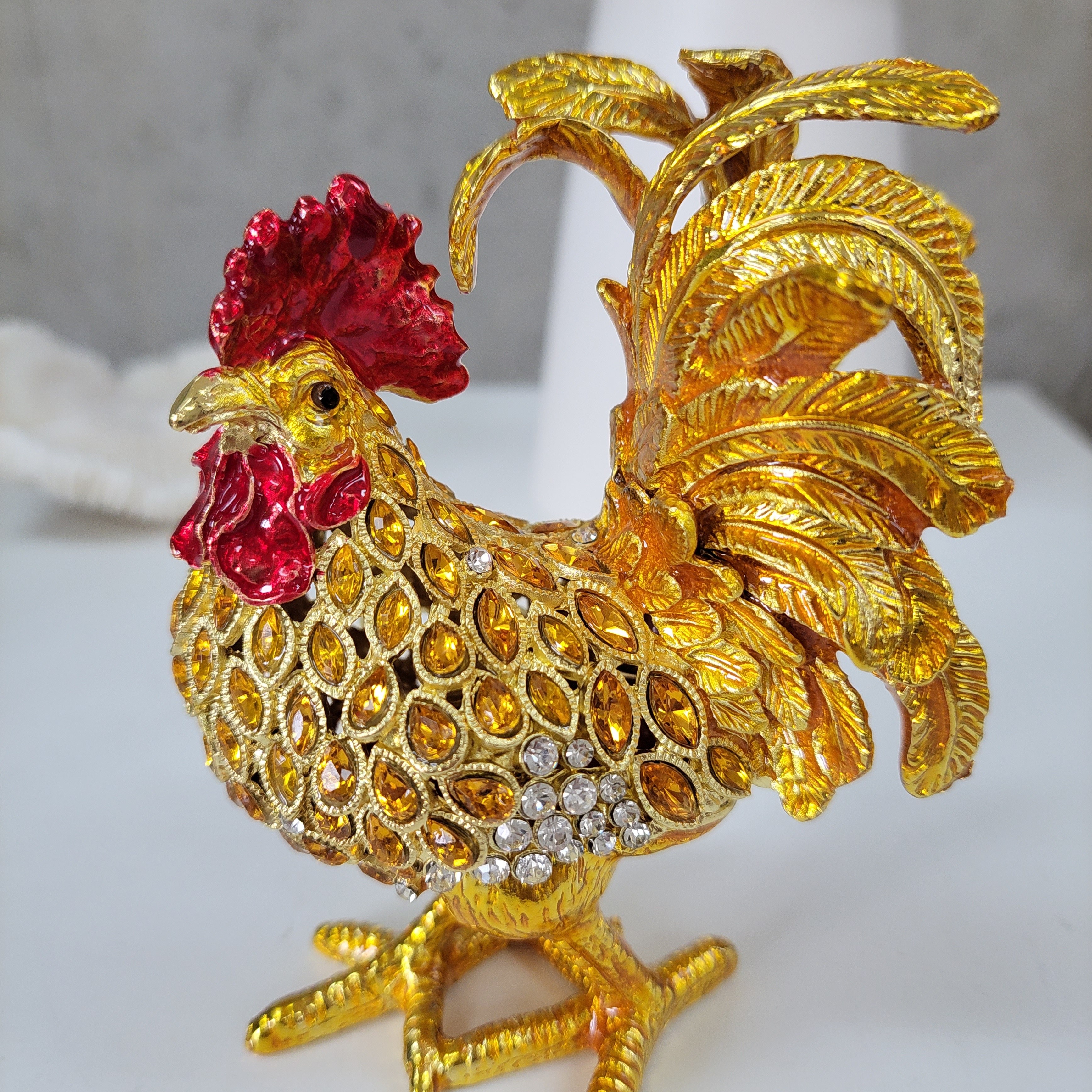 칠보 황금 장닭 보석함 장식품(소) 풍요기원 개업 이사 집들이 부모님선물, 1개 29,600원