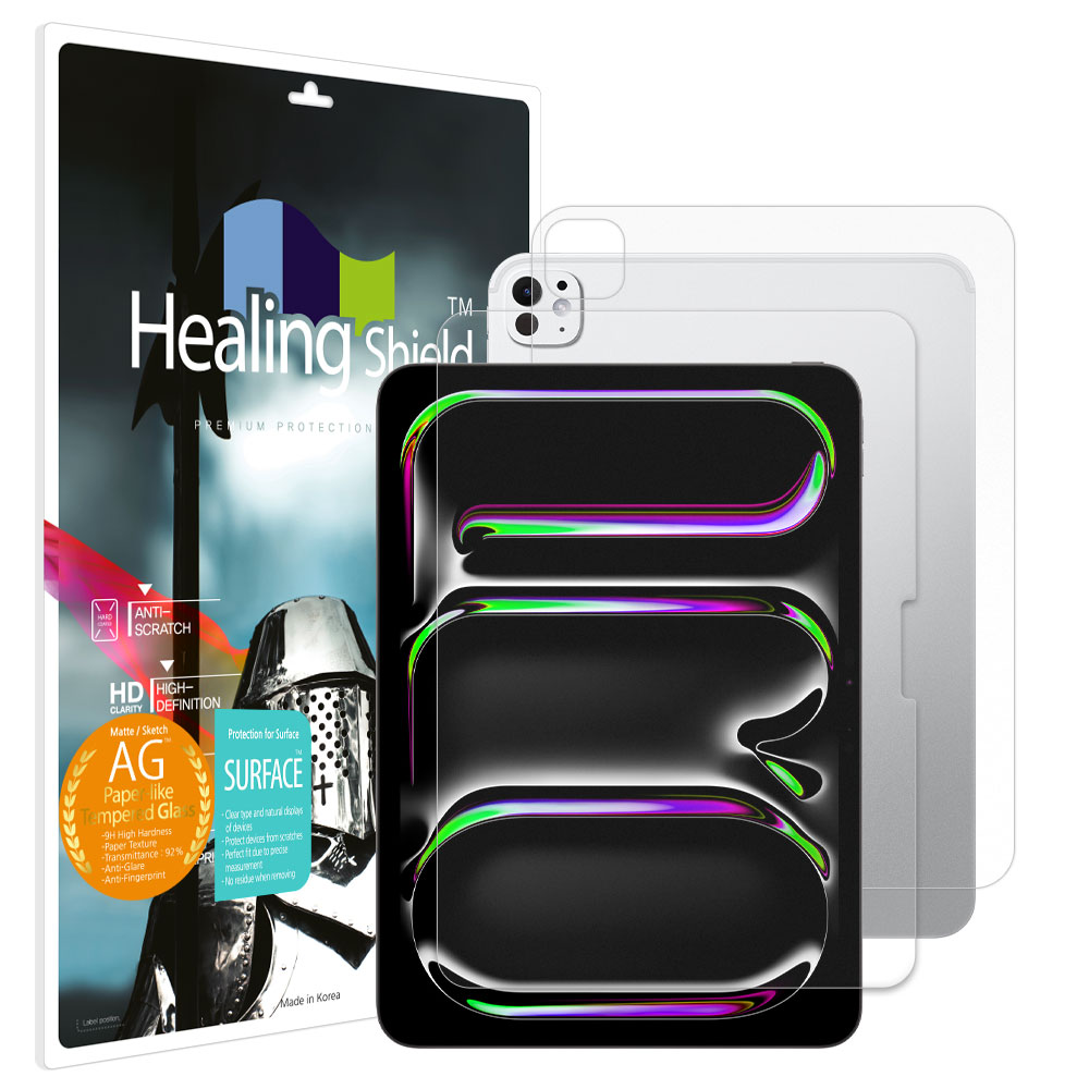 힐링쉴드 아이패드 프로 8세대 11 M5 하이엔드 종이질감 강화유리필름1매 후면1매 34,020원