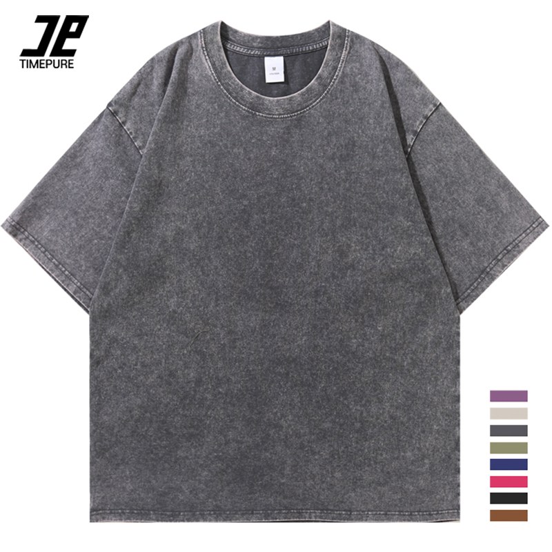 빈티지 피그먼트 오버핏 반팔티 100% 순면 워싱 남녀공용 루즈핏 워싱 무지 헬스 반팔 캐주얼 빅사이즈 20,880원