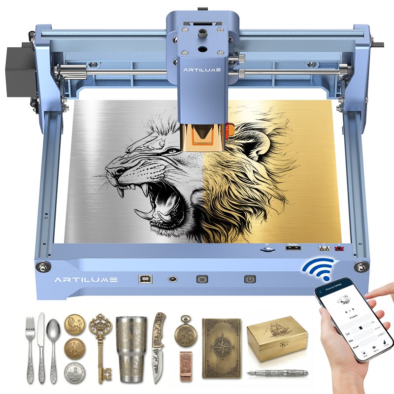 ARTILUME 소형 금속 레이저 각인기 조각기 써지컬스틸 스테인리스 각인 전용 적외선 WIFI 앱 연동 한글 설명서 U1, 1개 585,000원