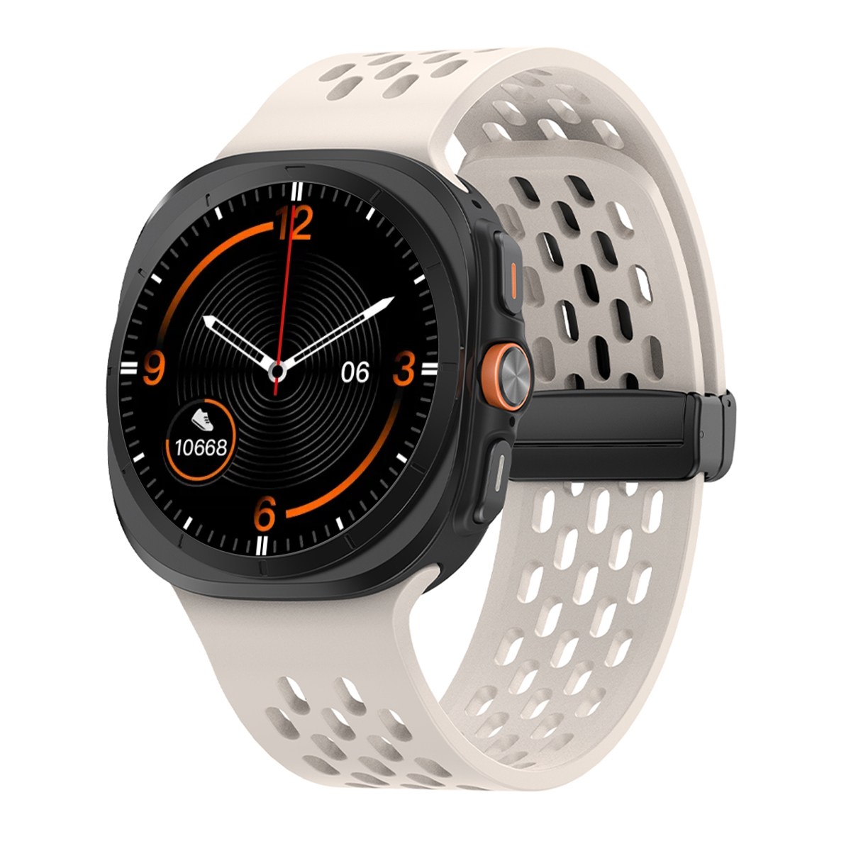 삼성 갤럭시워치8 울트라 2025 호환 실리콘 밴드 마그네틱 버클 스트랩 시계줄 47mm, 별빛 8,900원