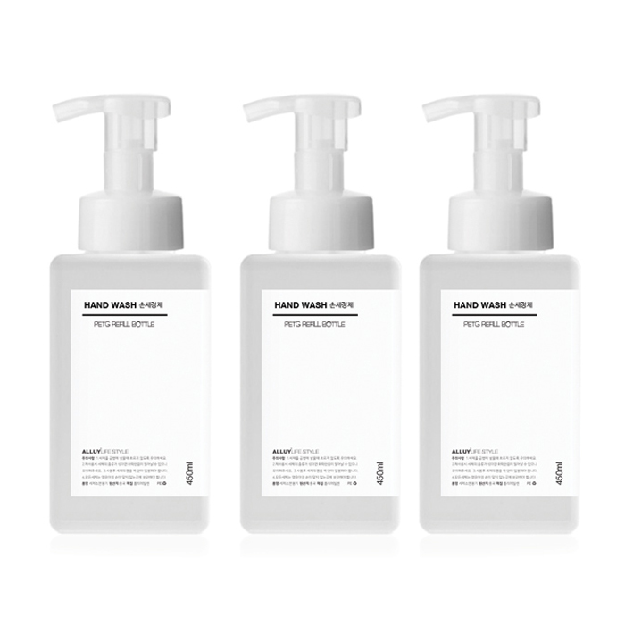 알루이 거품용기 욕실디스펜서 공병 450ml 백색, 3개, 백색 12,000원